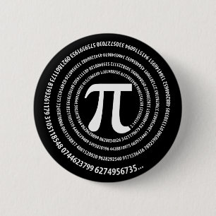 Pi Number Spiral Design 2 Inch Round Button