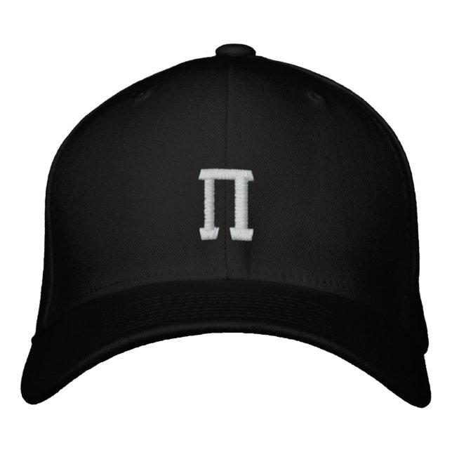 Pi Number Symbol Embroidered Hat (Front)