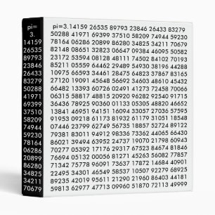 pi numbers, Math Love, 3 Ring Binder
