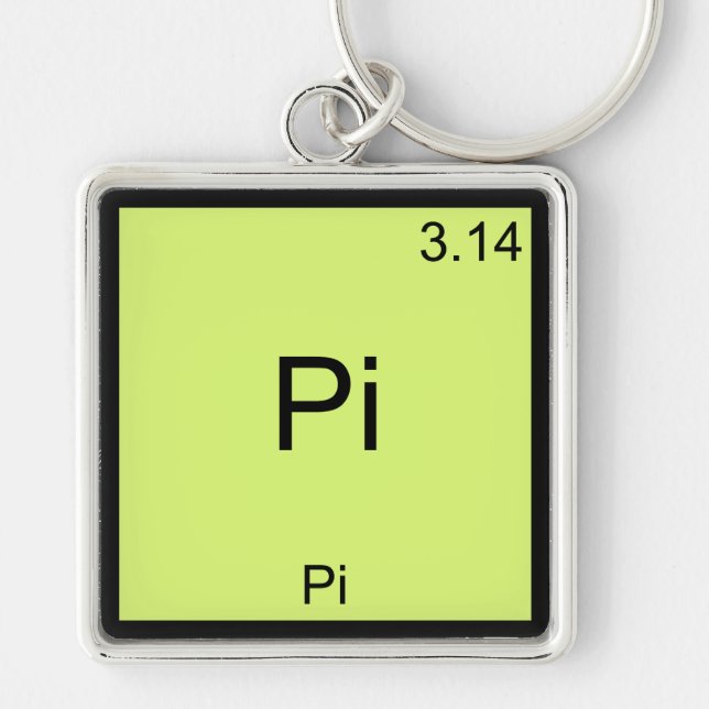 Pi - Pi Funny Math Element Chemistry T-Shirt Keychain (Front)