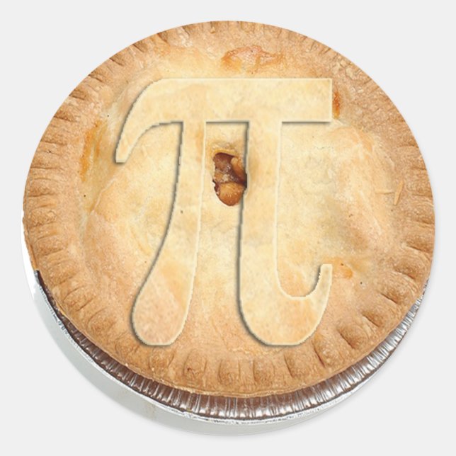 PI PIE  CRUST 3.14 CLASSIC ROUND STICKER (Front)