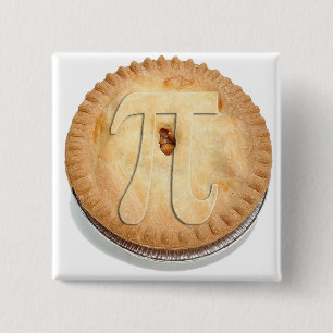 PI PIE CRUST! Cutie Pie - Celebrate Pi Day! π 2 Inch Square Button