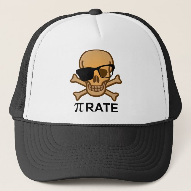 Pi Pirate Funny Math Geometry Ball Cap Hat Nerd (Front)