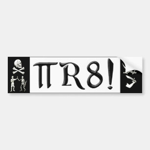 PI R8 - PIRATE SPELLED THE GEEK WAY BUMPER STICKER
