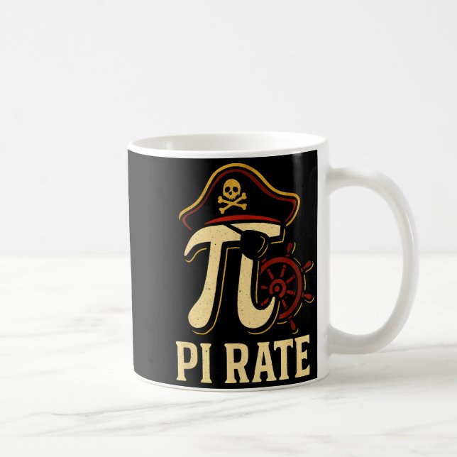 Pi Rate Funny Math Pirate Pi Day 3.14 Teacher  Coffee Mug (Right)