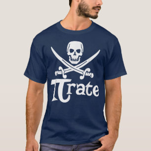 Pi rate Math Pirate Skeleton Pi Day Novelty Mathem T-Shirt