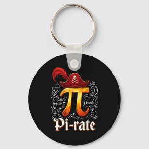Pi Rate Science Student Math Teacher Funny Pi Day Keychain