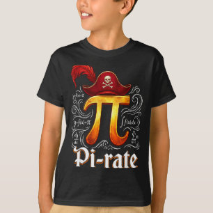 Pi Rate Science Student Math Teacher Funny Pi Day T-Shirt