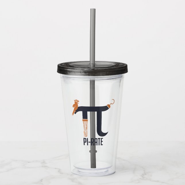 Pi-Rate Symbol Acrylic Tumbler (Front)