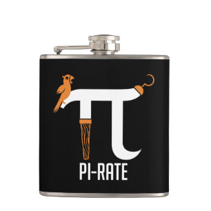 Pi-Rate Symbol Hip Flask