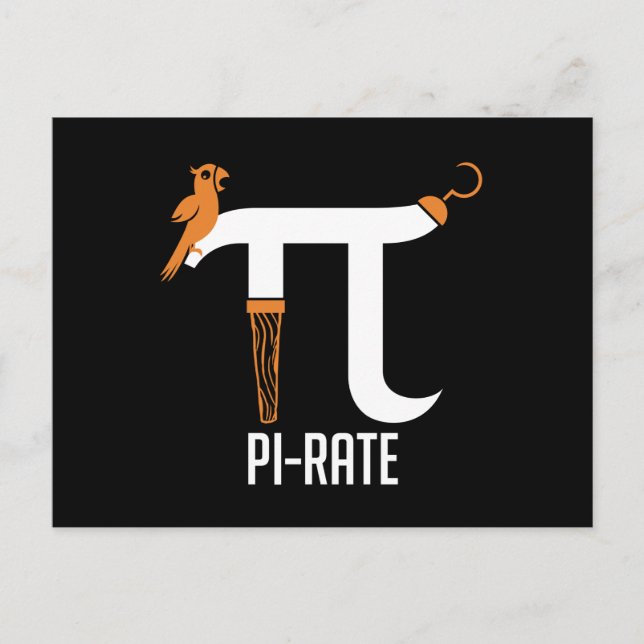 Pi-Rate Symbol Postcard (Front)