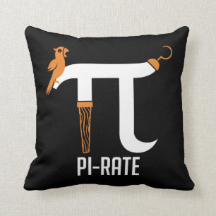 Pi-Rate Symbol Throw Pillow