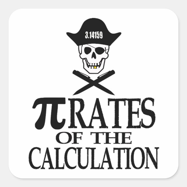 Pi-Rates of the Calculation Square Sticker (Front)