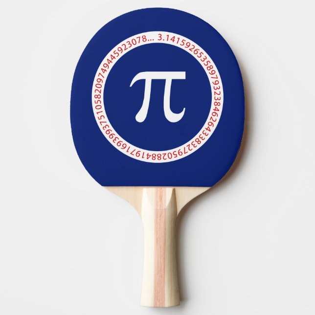 Pi Ring on Navy Blue Ping Pong Paddle (Front)