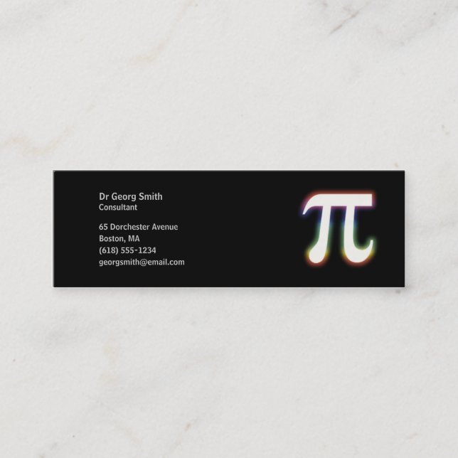 Pi - Scientist Mini Business Card (Front)