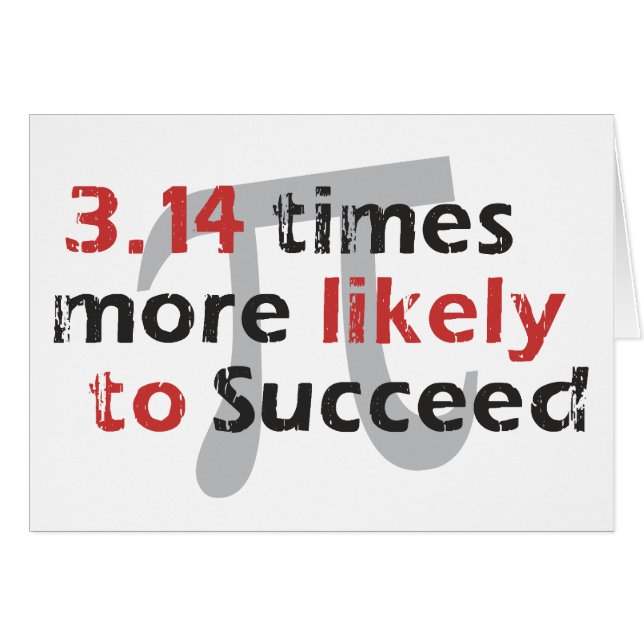 Pi Success Greeting Card (Front Horizontal)