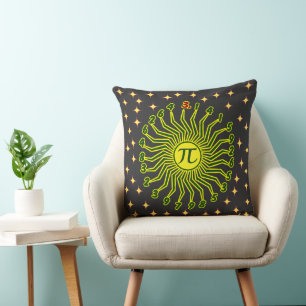 Pi Sun Throw Pillow