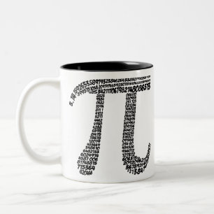 Pi Symbol 3.14 - 400 decimal values Two-Tone Coffee Mug