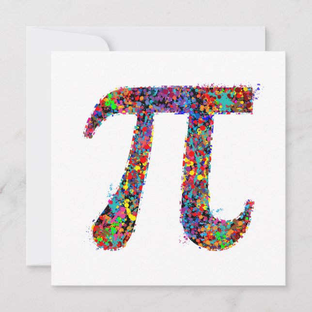 Pi Symbol Action Painting Splatter (Front)