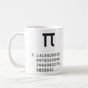 Pi Symbol and Digits of Pi Math Teacher Coffee Mug