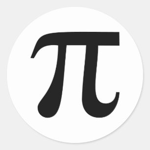 Pi Symbol Classic Round Sticker