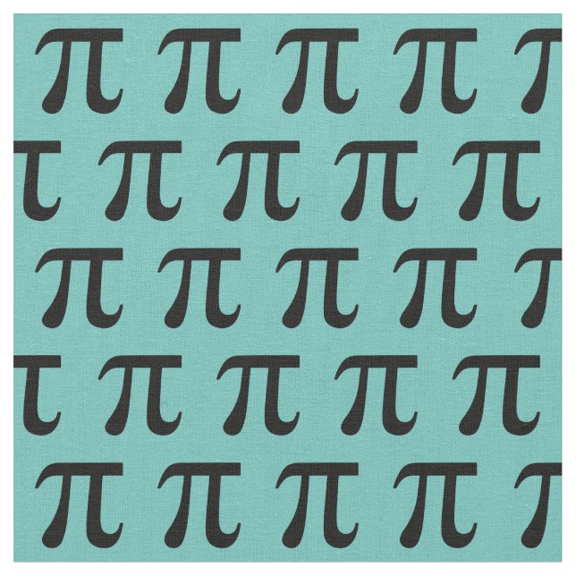 Pi Symbol Cute Math Teacher Fabric (Close Up)