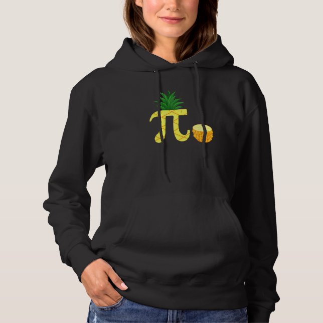 Pi Symbol Math Geek Pineapple Math Teacher Hoodie (Front)