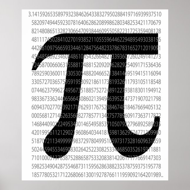 Pi symbol of maths poster (Front)