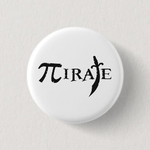 Pi Symbol Pirate 1 Inch Round Button