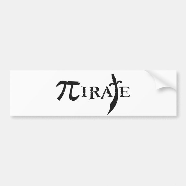 Pi Symbol Pirate Bumper Sticker (Front)