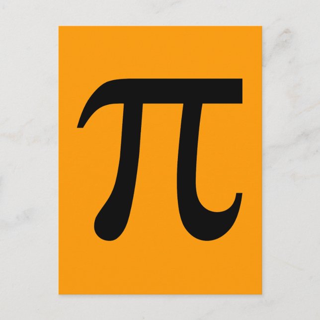 Pi Symbol Postcard (Front)
