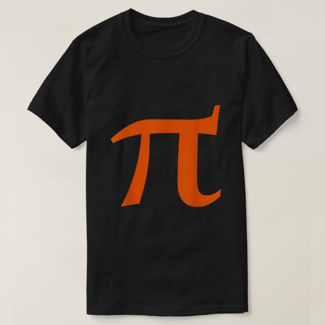 Pi symbol shirt orange pi day math teacher  (Design Front)