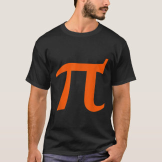Pi symbol shirt orange pi day math teacher