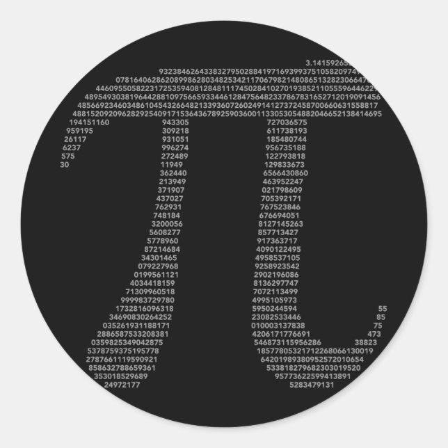 Pi Symbol Sticker (Front)