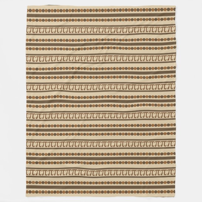 Pi Symbol Stripe Pattern Fleece Blanket (Front)