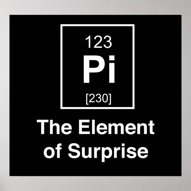 Pi The Element of Surprise Poster (Front)