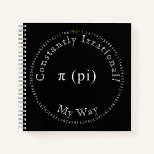 Pi, The Irrational Mathematical Constant, Funny Notebook