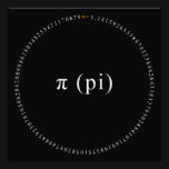 Pi, The Irrational Mathematical Constant Photo Print<br><div class="desc">This black and white art piece, designed digitally, is released in commemoration of Pi Day, which is observed each year on March 14. The date 3.14 corresponds to the rounded value of π (pi), a well-recognized mathematical constant. The design features the value of the Pi constant to the first 100...</div>