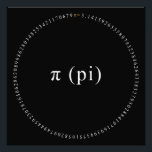 Pi, The Irrational Mathematical Constant Photo Print<br><div class="desc">This black and white art piece, designed digitally, is released in commemoration of Pi Day, which is observed each year on March 14. The date 3.14 corresponds to the rounded value of π (pi), a well-recognized mathematical constant. The design features the value of the Pi constant to the first 100...</div>