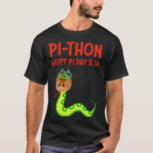 PI THON Pi Day Python Pie Math Snake Wild Animal N T-Shirt