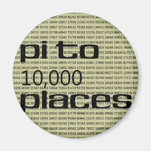 Pi to 10000 places magnet