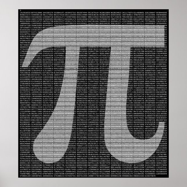 Pi to 10,000 Digits Poster Print (Front)