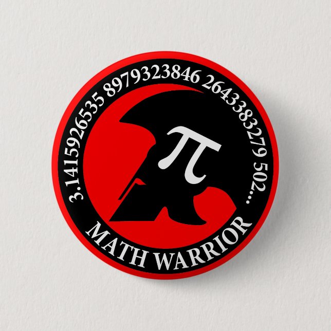 Pi Warrior 2 Inch Round Button (Front)