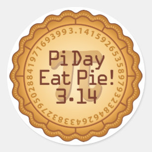 Pi with Pie Crust Sticker