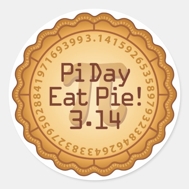 Pi with Pie Crust Sticker (Front)
