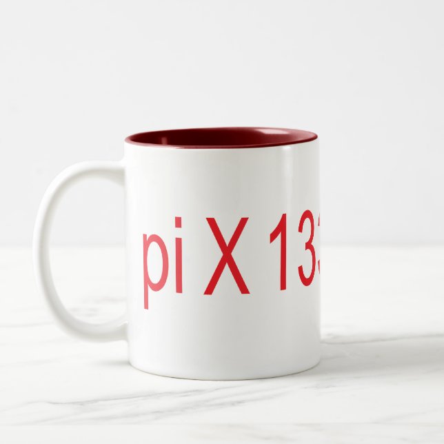 pi X 1337% = 42 Two-Tone Coffee Mug (Left)