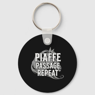 Piaffe Page Repeat Equestrian Sports Funny Saying Keychain