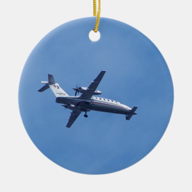 Piaggio P180 Aircraft Ceramic Ornament (Front)
