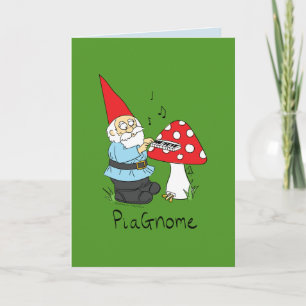 PiaGnome - Funny Piano Gnome Carte de voeux