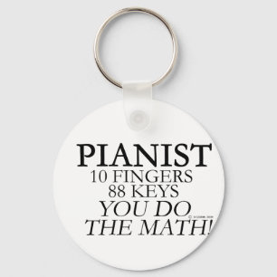 Pianist 10 Fingers 88 Keys Keychain